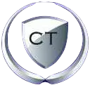 Shield emblem with the letters "CT" in the center, surrounded by a circular border.
